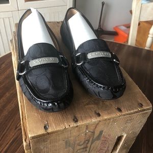 Coach Felisha black loafers sz 9.5, beautiful!